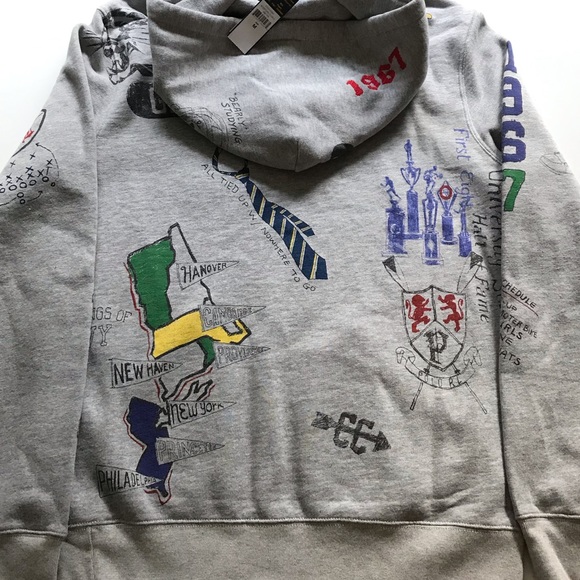 NWT Polo Ralph Lauren Graphic Fleece Hoodie - Picture 3 of 8